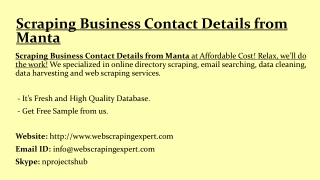 Scraping Business Contact Details from Manta