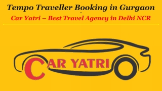 Tempo Traveller booking in Gurgaon