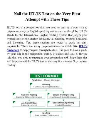 Nail the IELTS Test on the Very First Attempt with These Tips