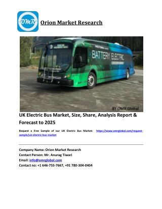 UK Electric Bus Market Growth, Size, Share, Industry Report and Forecast 2019-2025