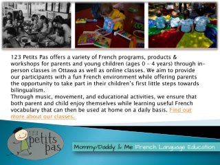 Certified French Teacher Ontario - 123 Petits Pas PPT