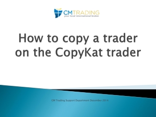 How to Copy A Trader