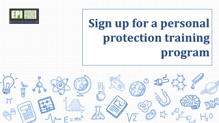 Sign up for a personal protection training program