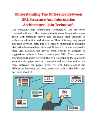 Understanding The Difference Between URL Structure And Information Architecture - Jain Technosoft