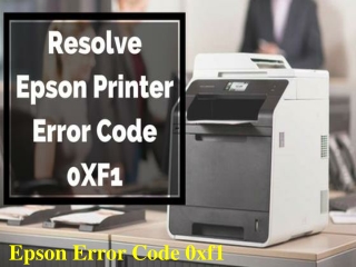 Resolve Epson printer error code 0xf1