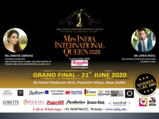Mrs India International Registrations Open Now!