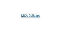 MCA Colleges
