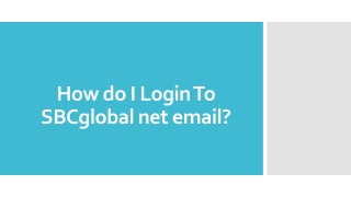 How Do i login to sbcglobal.net email?