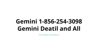 Gemini Support Number  1{856-254-3098}