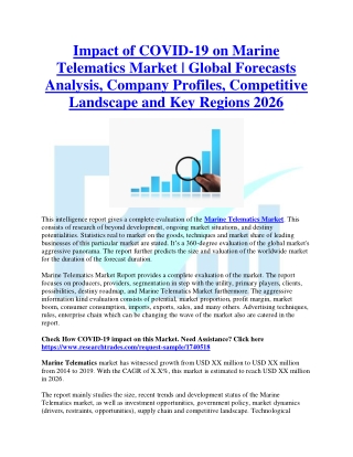 Impact of COVID-19 on Marine Telematics | Research Trades