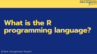 What is the R programming language?