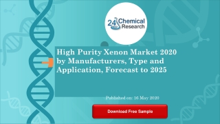 High Purity Xenon Market 2020 by Manufacturers, Type and Application, Forecast to 2025