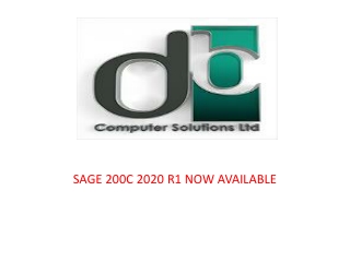 SAGE 200C 2020 R1 NOW AVAILABLE