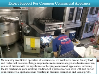 Expert Support For Common Commercial Appliance