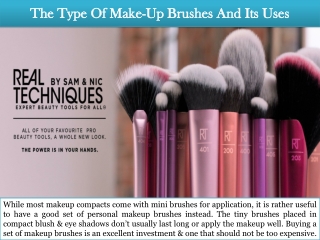 The Type Of Make-Up Brushes And Its Uses