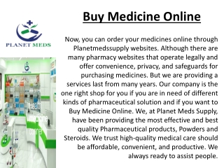 Buy Medicine Online