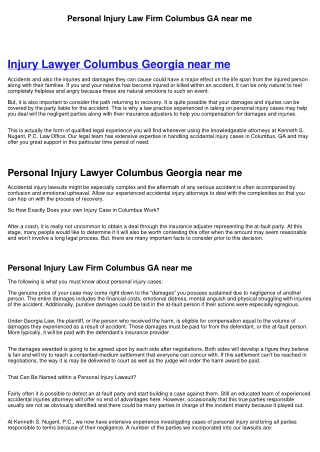 Personal Injury Law Firm Columbus Georgia near me