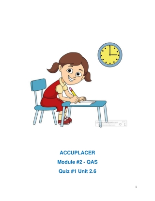 ACC. Module #2 Unit 6 Quiz #1