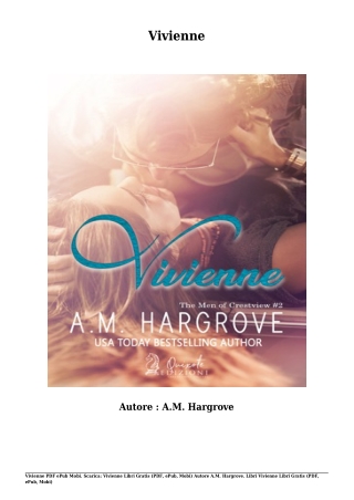 Scaricare Libri Gratis Vivienne (PDF, ePub, Mobi) Di A.M. Hargrove