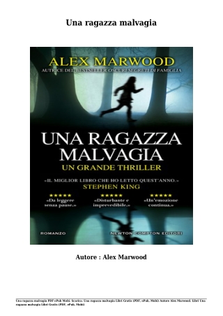 Scarica Libri Gratis Una ragazza malvagia(PDF, ePub, Mobi) Di Alex Marwood