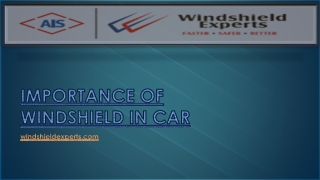 Importance of Windshield in Car