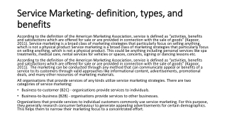 Service Marketing- Definition, Types, and Benefits