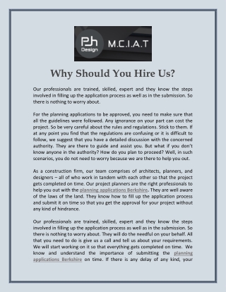 Why Should You Hire Us?