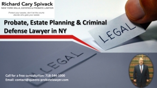 Probate, Estate Planning & Criminal Defense Lawyer in NY