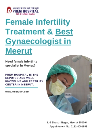 Female Infertility treatment and best gynaecologist in Meerut