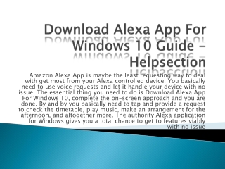 Download Alexa App For Windows 10 Guide - Helpsection