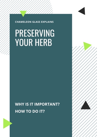 Preserving Your Herb