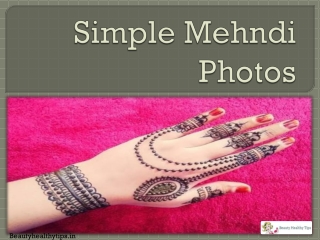 Simple mehndi photos