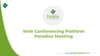 Paradiso Web Conferencing Tool