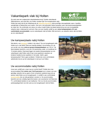 vakantiepark Holten