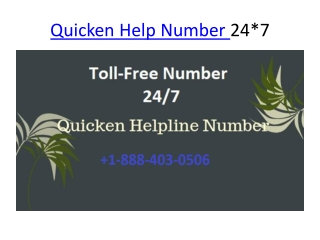Quicken Support Phone Number { 1 (888)-4O3-0506}