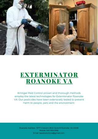 Exterminator Roanoke VA | Killinger Pest Solutions