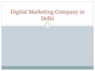 Digital Marketing Company in Delhi