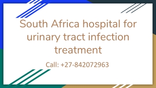 South Africa hospital for urinary tract infection treatment