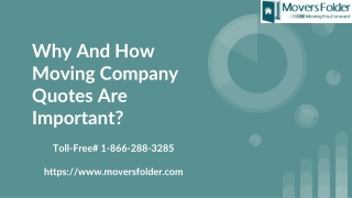 Why it is Important to Get Moving Company Quotes & Compare