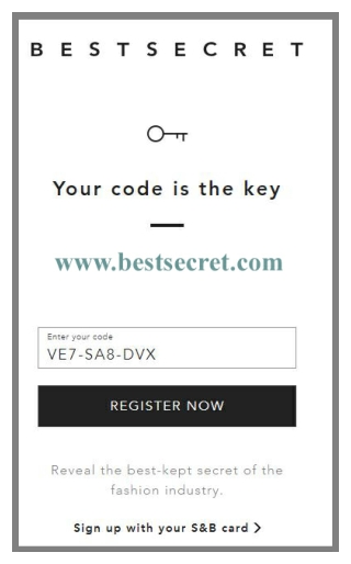 BestSecret.com Gold Membership Invitation Code 2020