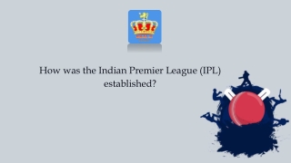 How was the Indian Premier League (IPL) established?