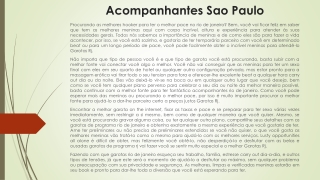 Acompanhantes Sao Paulo