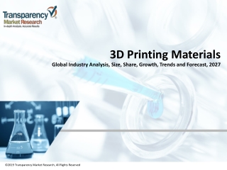 3D Printing Materials Market – Industry Outlook, Growth, Trends and Forecast 2027