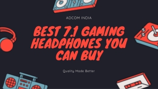 Adcom 7.1 Headphones | Travel-friendly foldable design
