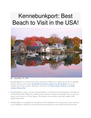 Kennebunkport: Best Beach to Visit in the USA!