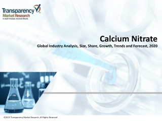 Calcium Nitrate Market – Industry Trends and Analysis 2020