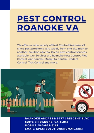 Pest Control Roanoke VA | Killinger Pest Solutions