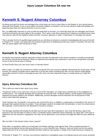 Injury Attorney Columbus Georgia