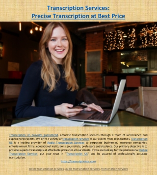 Transcription Services: Precise Transcription at Best Price