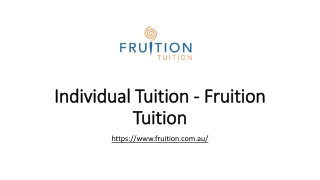 Individual Tuition - Fruition Tuition
